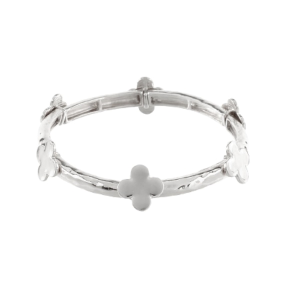 Clover Station Bangle Bracelet - Picture 2 of 2